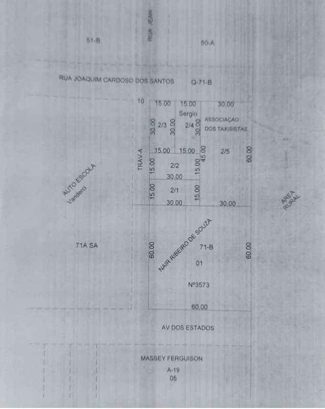 - 01 imóvel urbano denominado Lote n° 02/3, da Quadra 71-B, do Setor A, medindo - leilão extrajudicial - Cerejeiras/RO RO - lance mínimo R$ 39.000