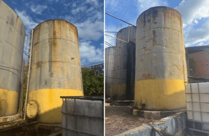 Um tanque de aço inox TRIZIDELA DO VALE MA - leilão judicial - TRIZIDELA DO VALE MA - lance mínimo R$ 15.000