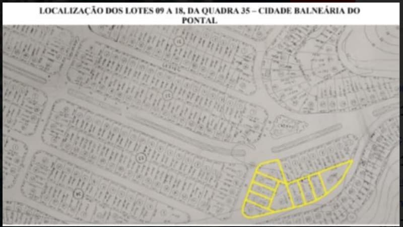 LOTE 15, QUADRA 35, LOTEAMENTO CIDADE BALNEÁRIA PONTAL, ANGRA DOS REIS/RJ. COM AREA TOTAL DE 406M². - leilão judicial - Angra dos Reis RJ - lance mínimo R$ 1.550