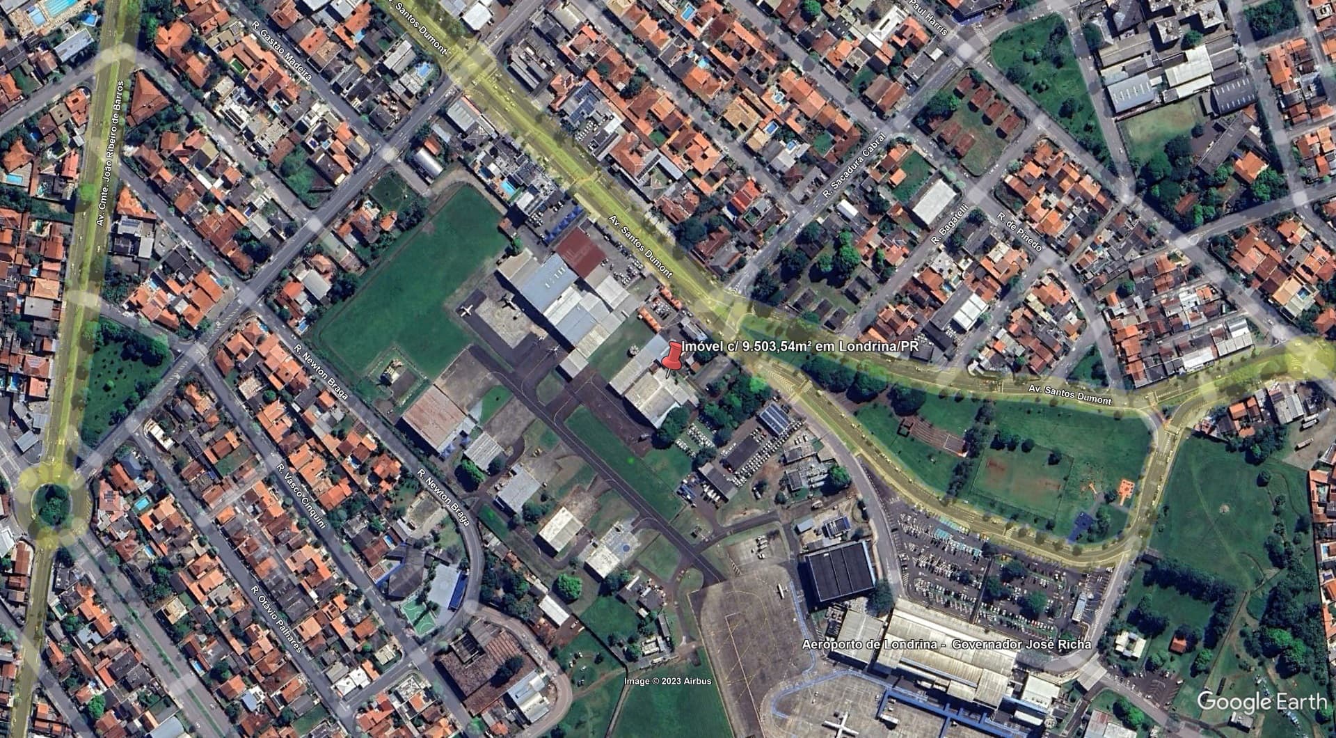 Imóvel c/ 9.503,54m² no Bairro Aeroporto em Londrina/PR - leilão judicial - Londrina PR - lance mínimo R$ 7.150.000