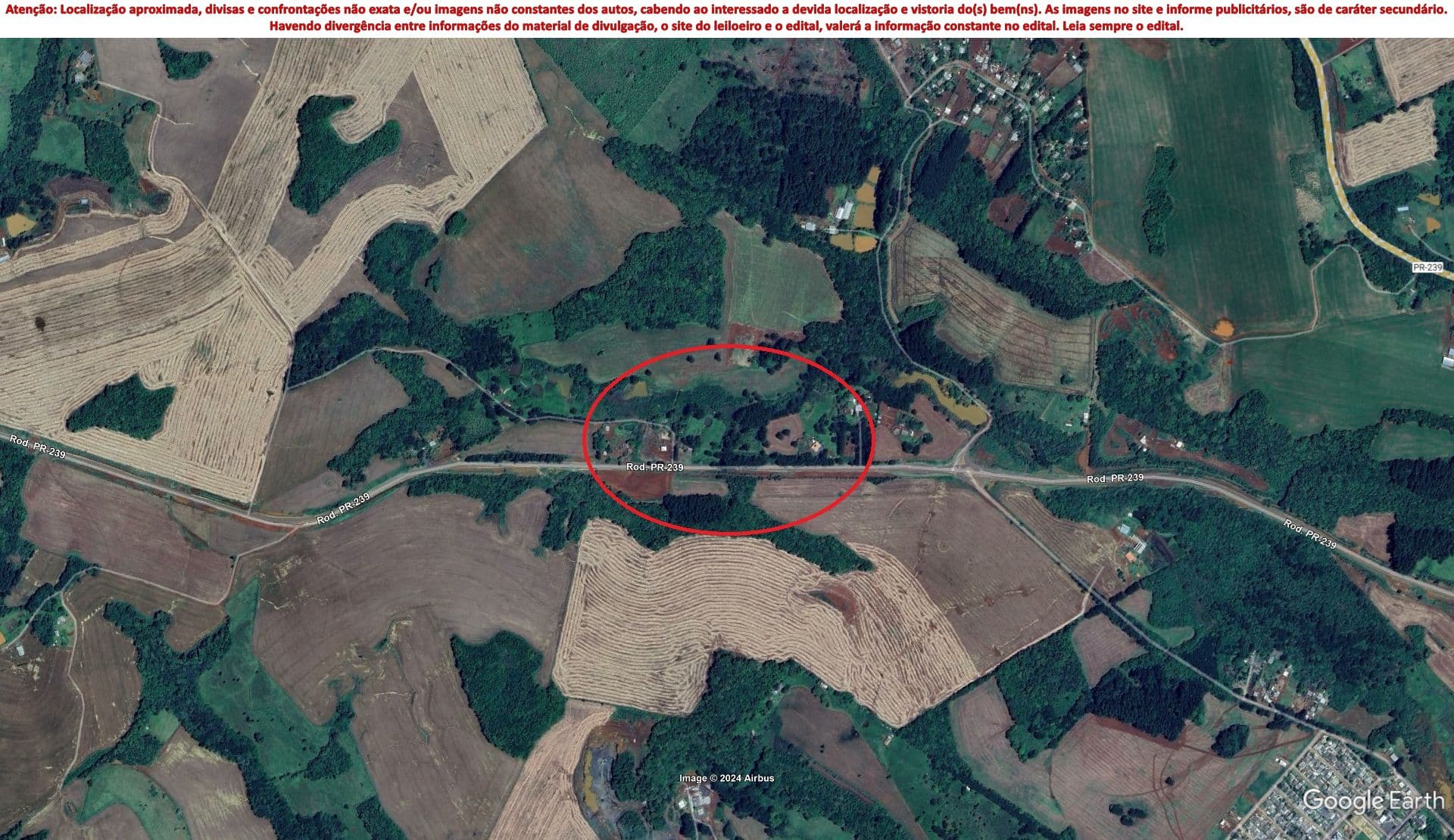 Parte ideal c/ 10.716m² em Pitanga/PR - leilão judicial - Pitanga PR - lance mínimo R$ 134.050