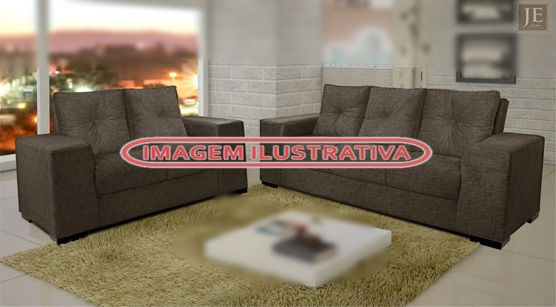 01 conjunto de sofá de 2 e 3 lugares - leilão judicial - Não informado BR - lance mínimo R$ 250