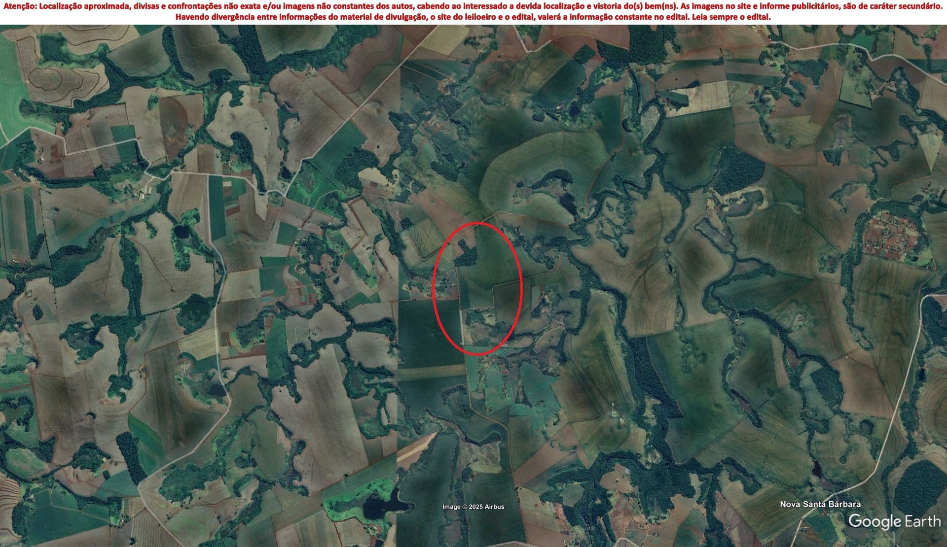 Imóvel c/ 06 alq. em Santo Antônio do Paraíso/PR - leilão judicial - Não informado BR - lance mínimo R$ 623.965