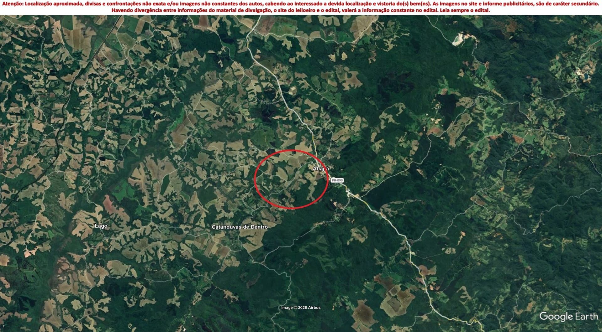 Parte ideal de 04 alq. no Distrito de Abapan de Castro/PR - leilão judicial - Não informado BR - lance mínimo R$ 181.853