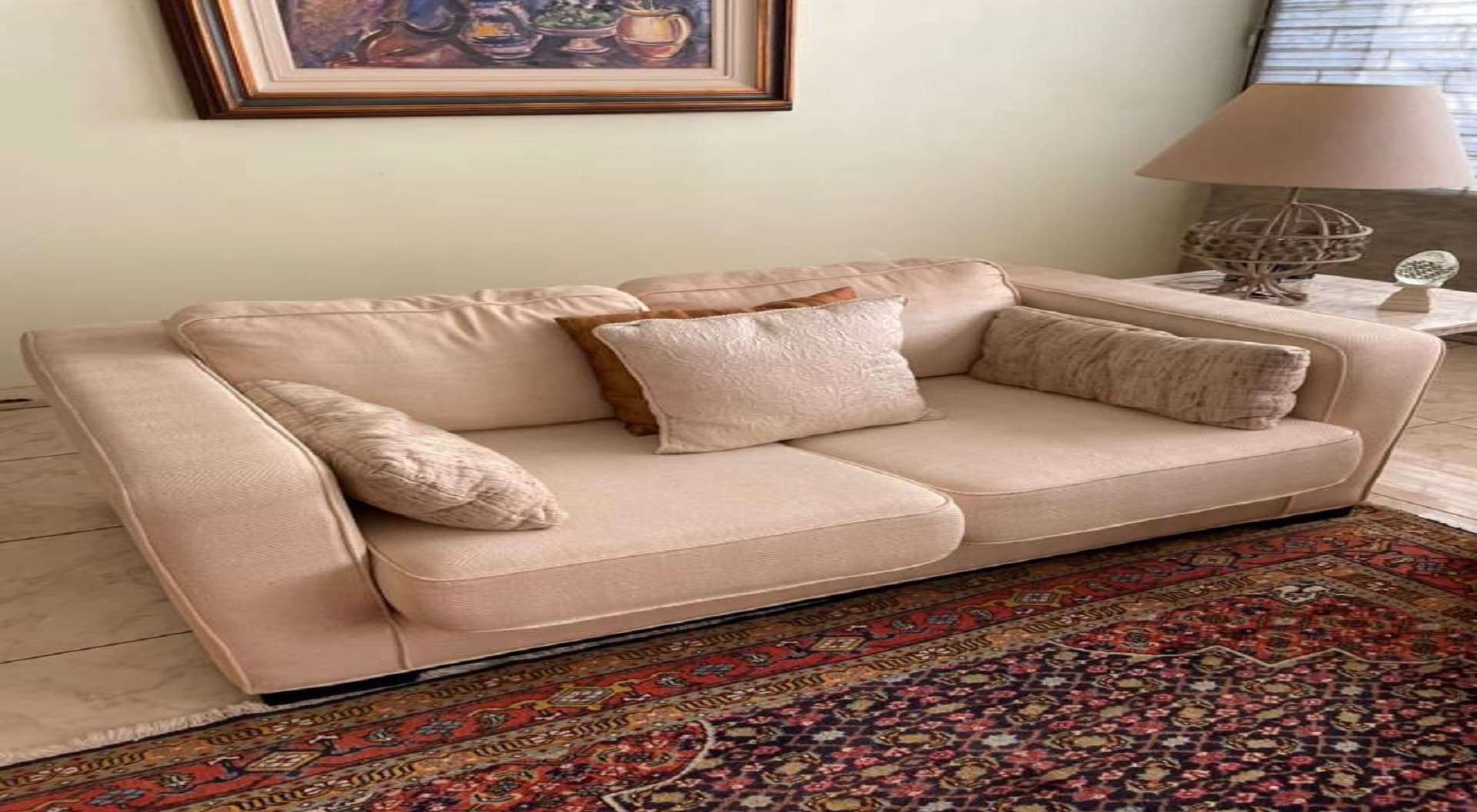 01 Jogo de sofá 2 e 3 lugares cor Off White - leilão judicial - Não informado BR - lance mínimo R$ 1.202