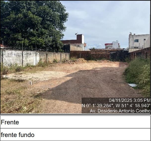Um imóvel do tipo Terreno, Localizado em AVENIDA DESIDERIO ANTONIO COELHO, N. 00, ST 07, QD 46, LT 08 MACAPA-AP - leilão extrajudicial - Santa Rita PB - lance mínimo R$ 769.900